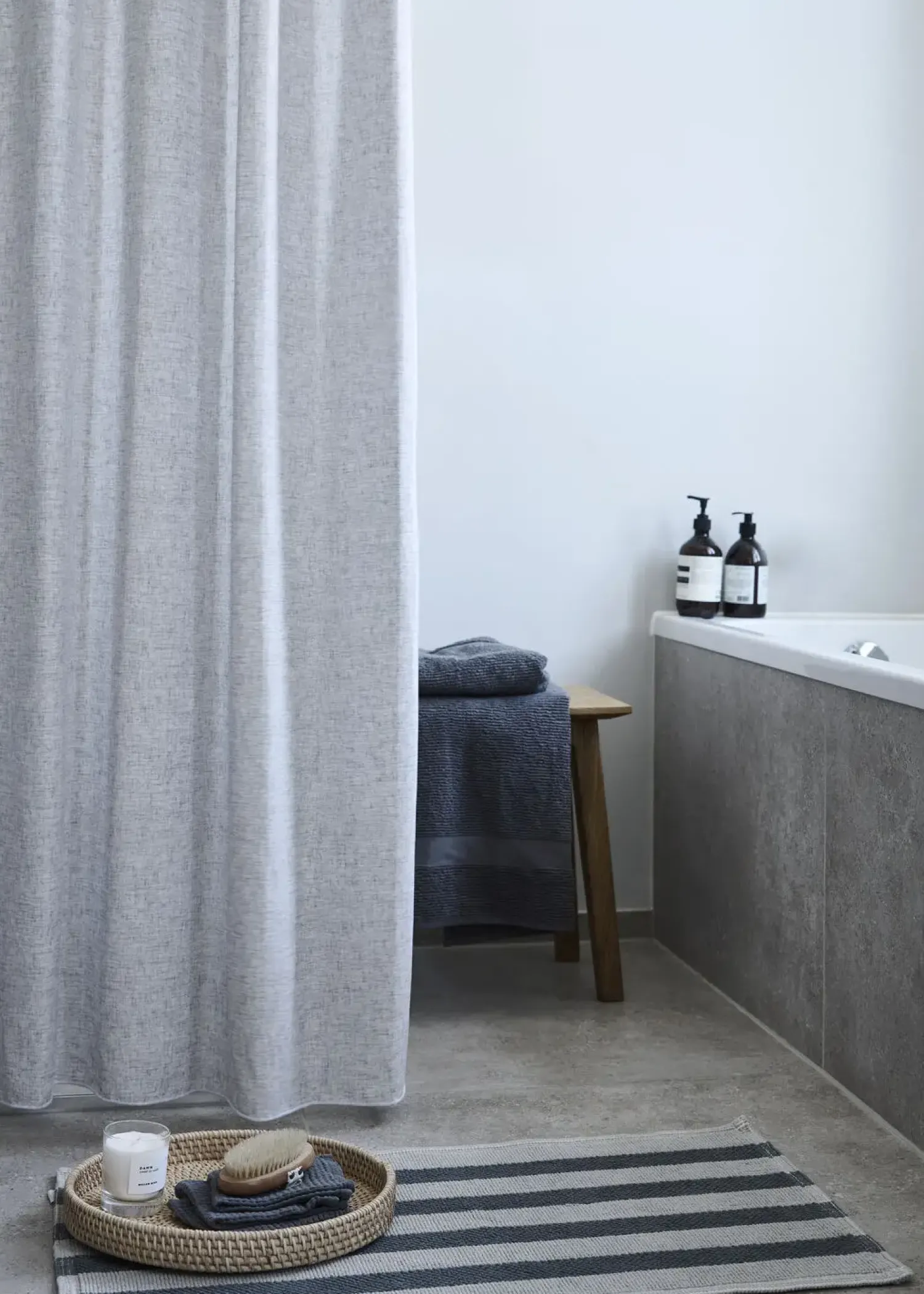 Sale Compliments - Badeforhæng - Lino shower curtain w/eyelets 200 cm - Grå