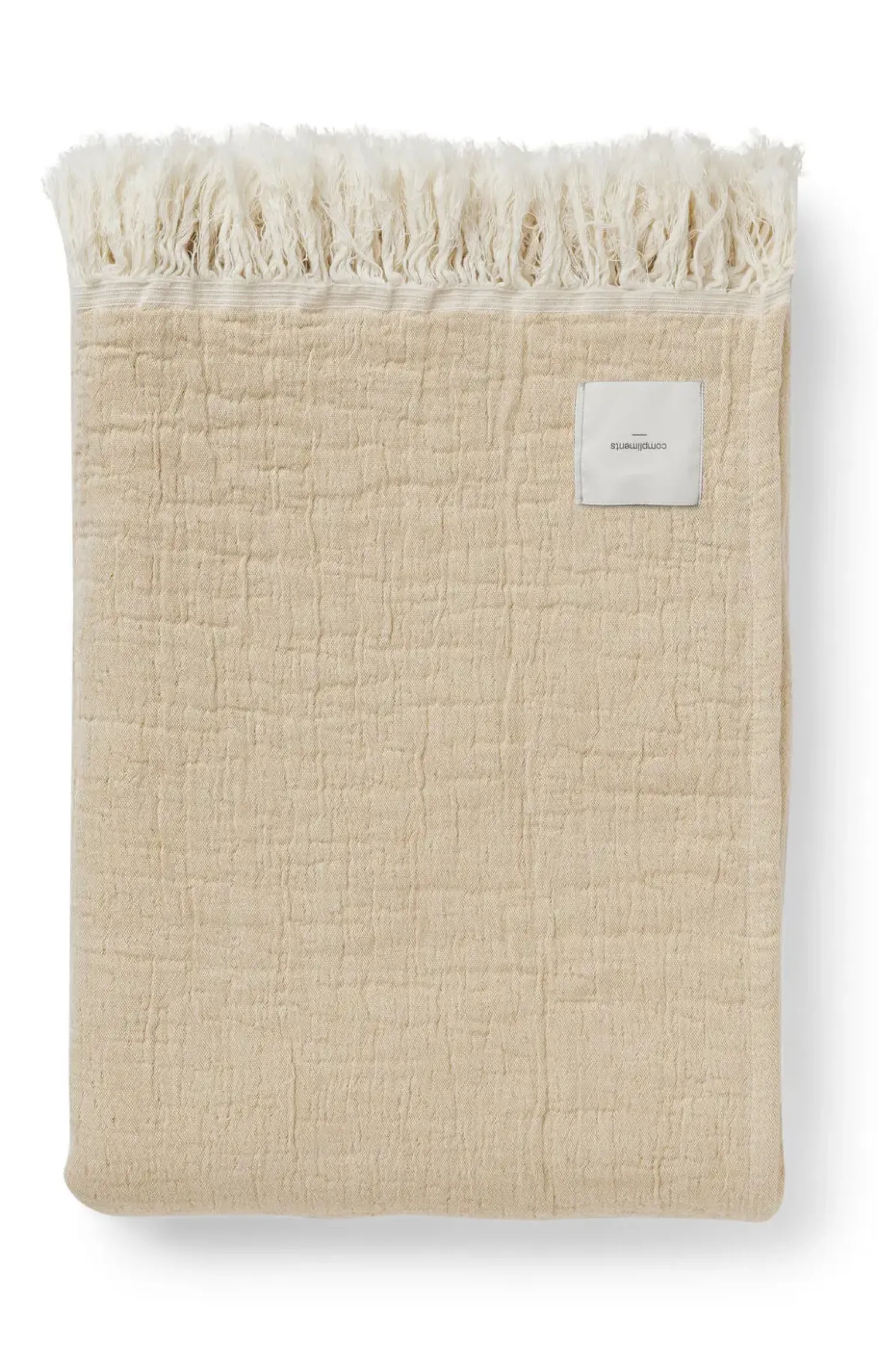 Online Compliments - Plaid - River 130x200 cm - Gul/cream