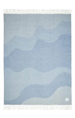 Clearance Compliments - Plaid - Waves Throw - 140x200 cm - Mineral blue