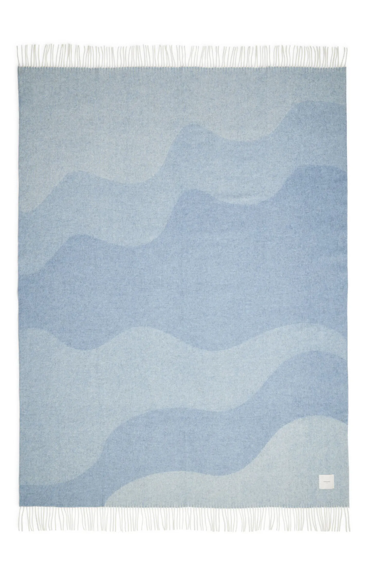 Clearance Compliments - Plaid - Waves Throw - 140x200 cm - Mineral blue