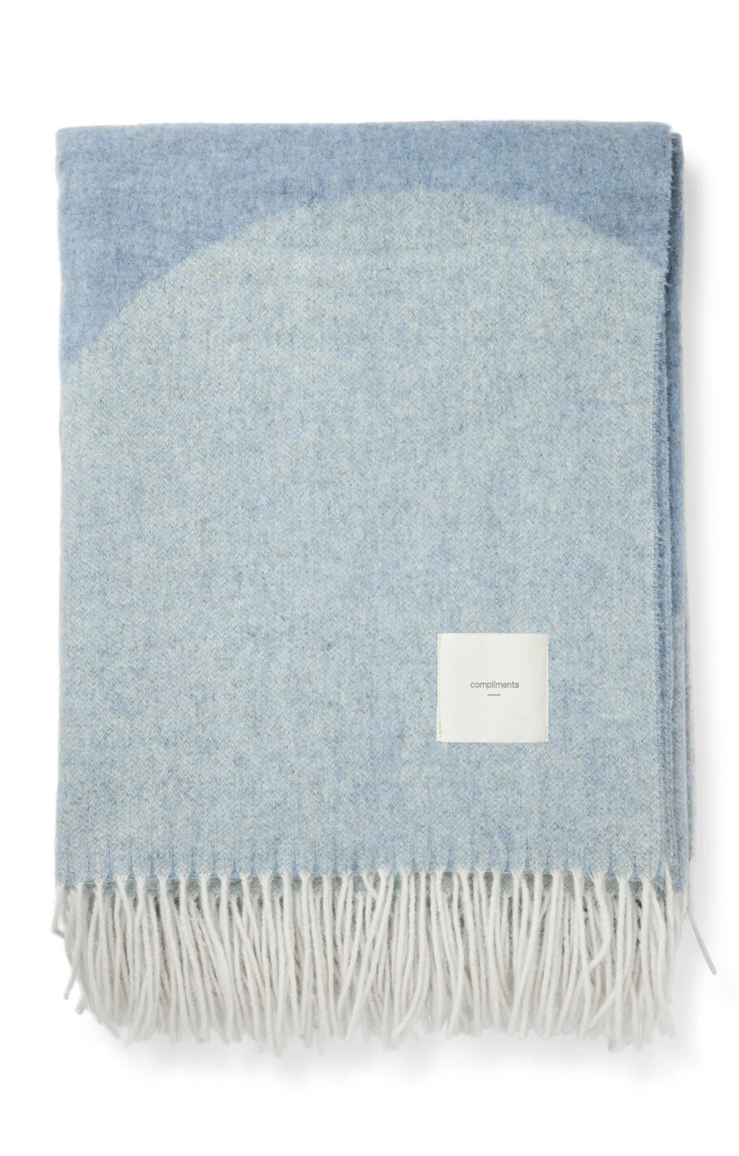 Clearance Compliments - Plaid - Waves Throw - 140x200 cm - Mineral blue