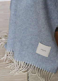 Clearance Compliments - Plaid - Waves Throw - 140x200 cm - Mineral blue