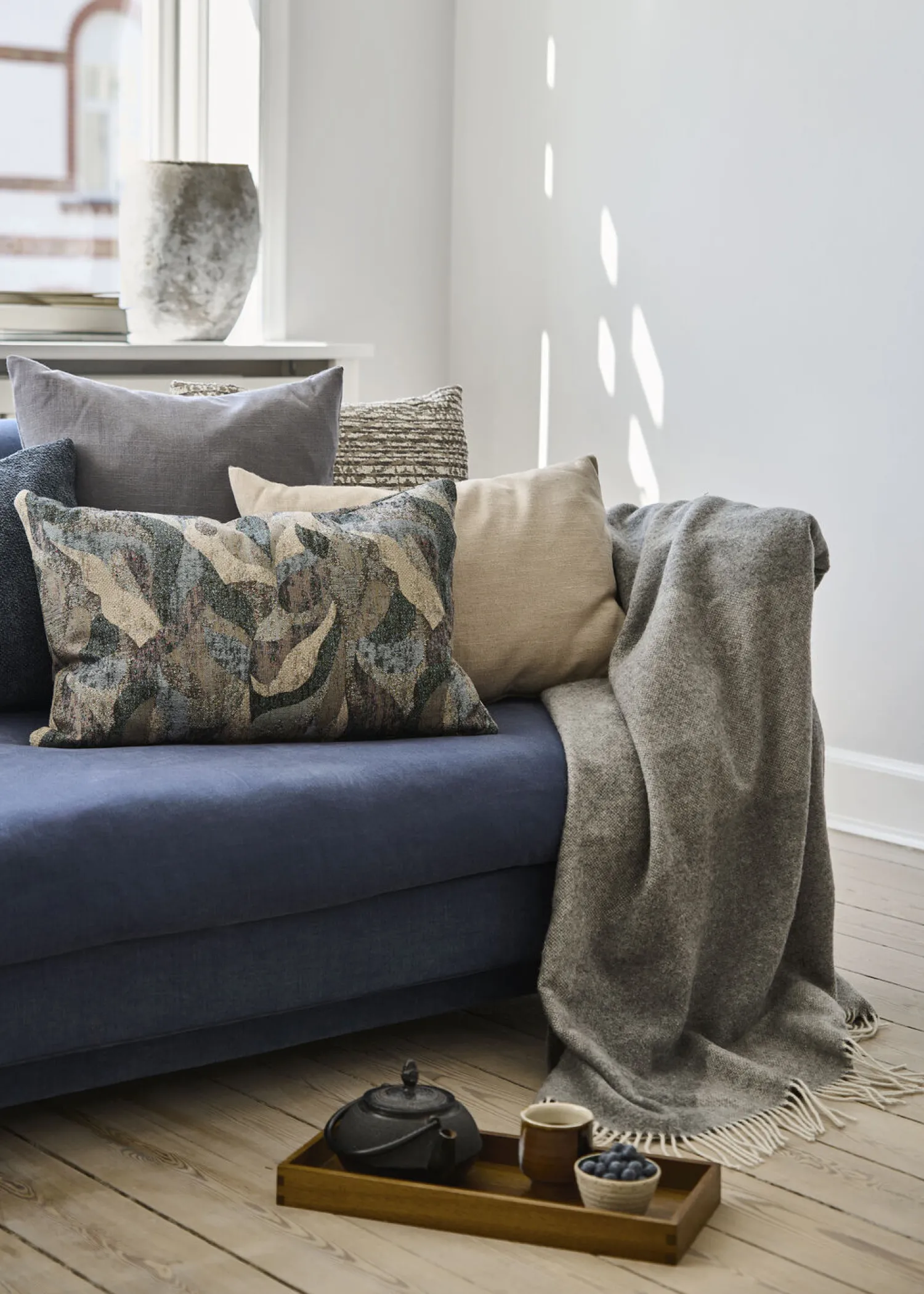 Discount Compliments - Plaid - Waves Throw 140x200 cm - Grå