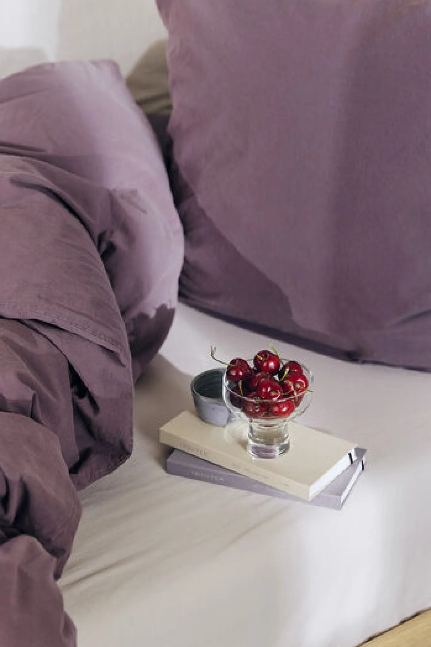 Hot Compliments - Sengetøj - Stone Bed Linen 140x220/60x63 cm - Plum