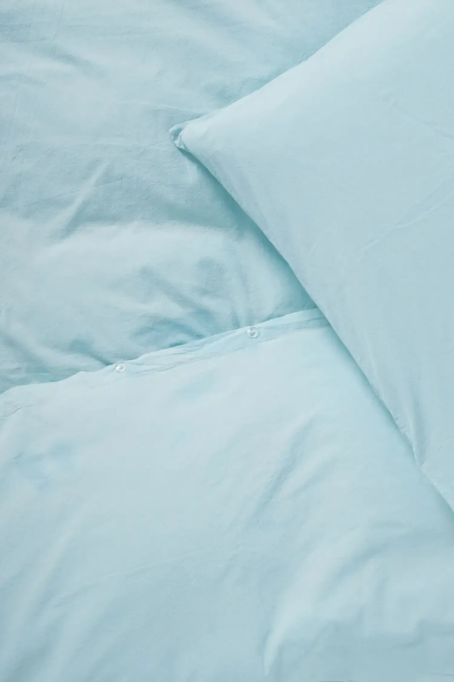 Online Compliments - Sengetøj - Stone Bed Linen 140x220/60x63 cm - Sky blue