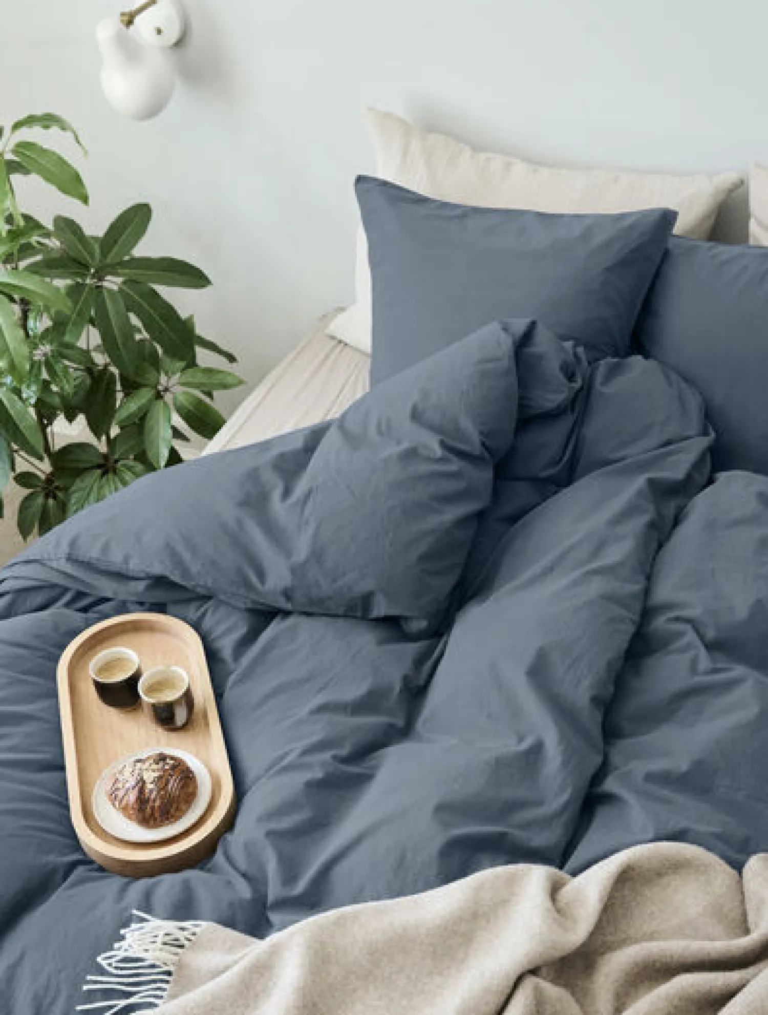 Sale Compliments - Sengetøj - Stone Bed Linen 140x220/60x63 cm - Mørk blå