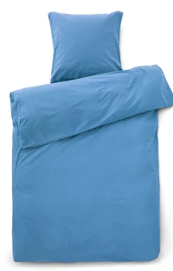 New Compliments - Sengetøj - Stone Bed Linen 140x200/60x63 cm - Ocean blue