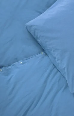 New Compliments - Sengetøj - Stone Bed Linen 140x200/60x63 cm - Ocean blue