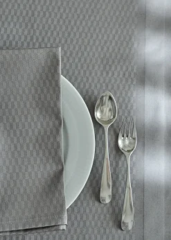 Outlet Compliments - Serviet - Tile Damask Napkin 45x45 cm - 4 pack - Sølv grå