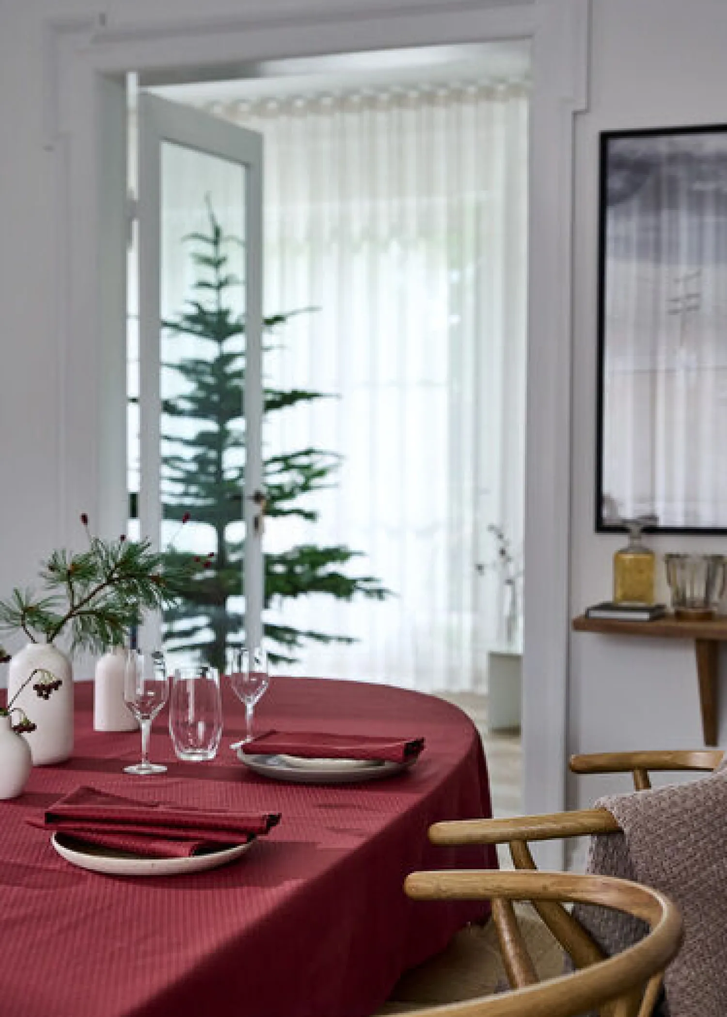 Discount Compliments - Serviet - Tile Damask Napkin 45x45 cm - 4 pack - Vinrød