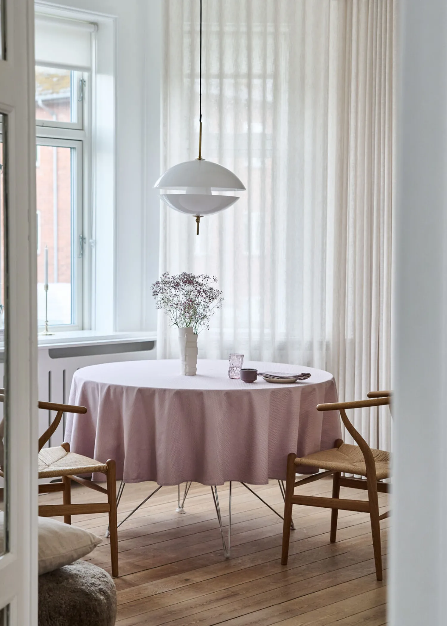 Outlet Compliments - Serviet - Tile Damask Napkin 45x45 cm - 4 pack - Ash rose