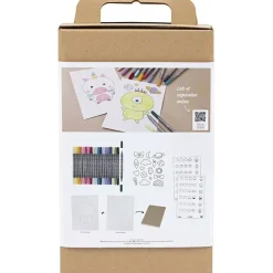 Best Creativ Company - DIY Kit Tegning, pastelfarver, Blandede figurer, 1 pk.