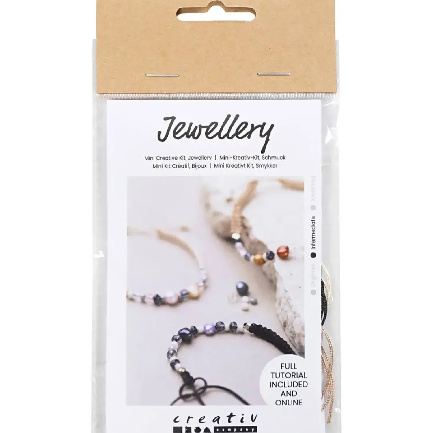 Clearance Creativ Company - Mini DIY Kit Smykker, Armbånd med knyttet lås, 1 pk.