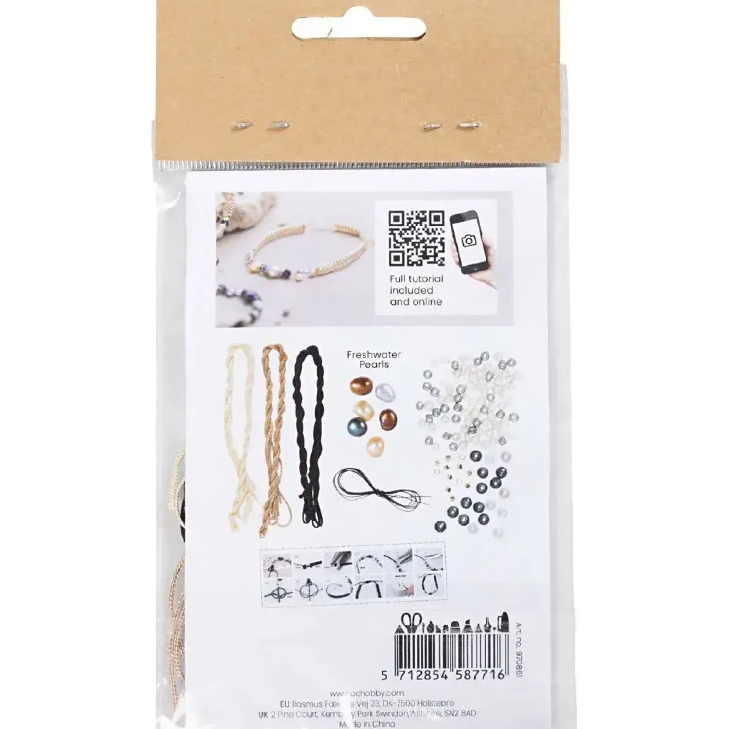Clearance Creativ Company - Mini DIY Kit Smykker, Armbånd med knyttet lås, 1 pk.
