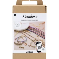 Hot Creativ Company - Start DIY Kit Kumihimo - Venskabsarmbånd, 1 pk.