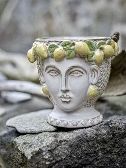 Creative Collection - Limone Urtepotteskjuler, Gul, Stentøj