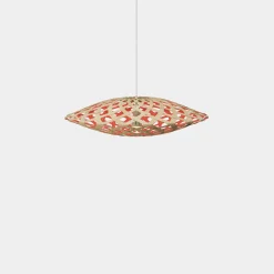 Hot David Trubridge - Flax Pendel - Red, 80 cm