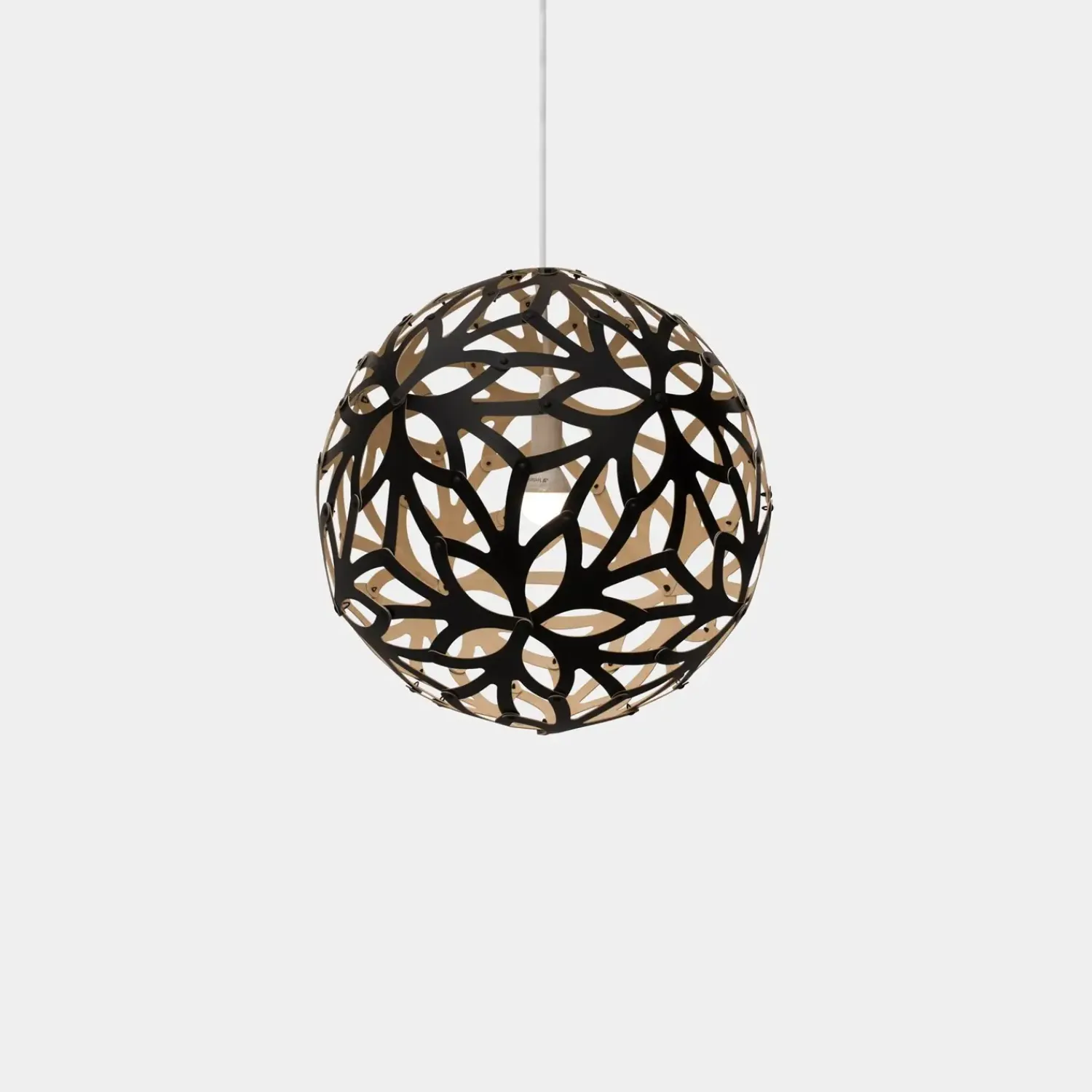 New David Trubridge - Floral Pendel - Sort/natur Ø 60 cm