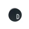 Best Design Letters - iphone oplader - Charger - "D" - Sort
