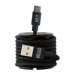 Discount Design Letters - Oplader kabel - USBC - Sort