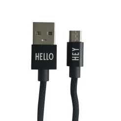 Online Design Letters - Oplader kabel - Micro USB - Sort