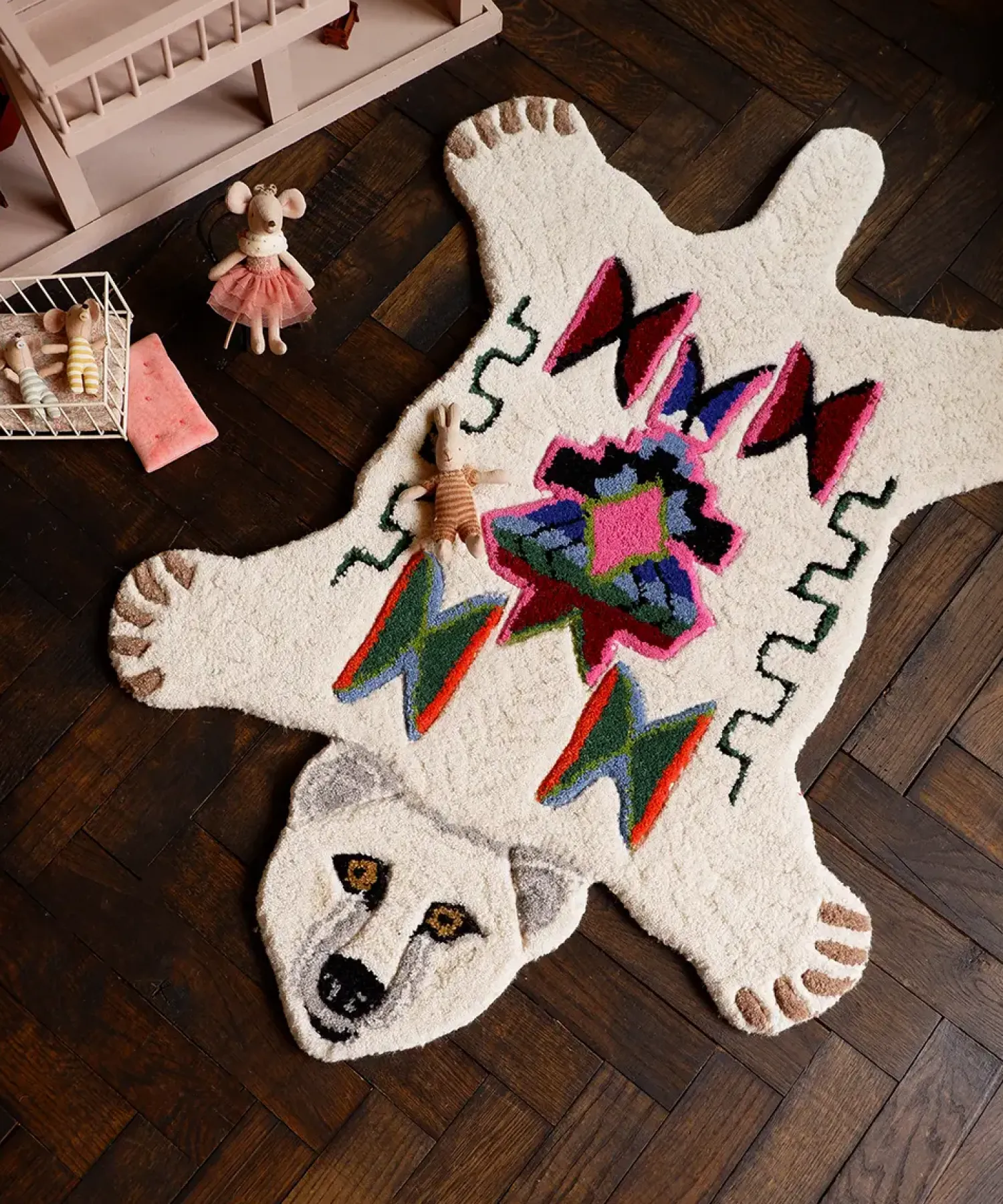 Discount Doing Goods - Isbjørne tæppe - Kasbah Polar Bear - Small - 95 x 65 cm