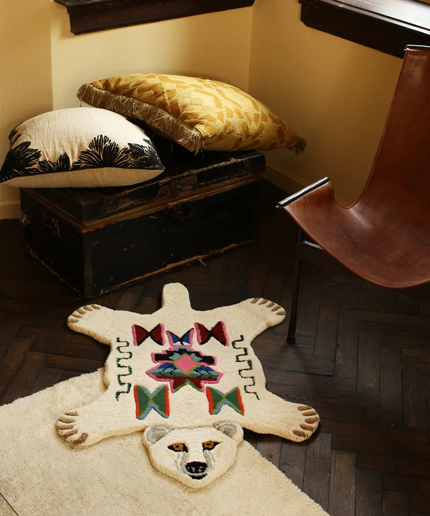 Discount Doing Goods - Isbjørne tæppe - Kasbah Polar Bear - Small - 95 x 65 cm