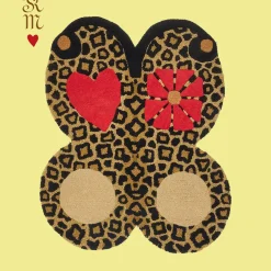 New Doing Goods - Looney Leopard Butterfly Gulvtæppe - Large