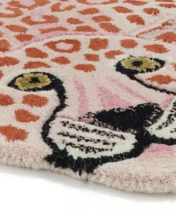 Discount Doing Goods - Pink Leopard Gulvtæppe - Large - 150x88x2 cm