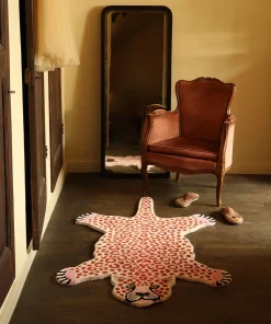 Discount Doing Goods - Pink Leopard Gulvtæppe - Large - 150x88x2 cm
