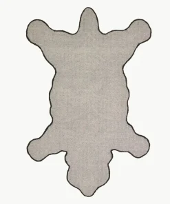 Best Doing Goods - Sort bjørne tæppe - Blooming Black Bear - Large - 143x97 cm