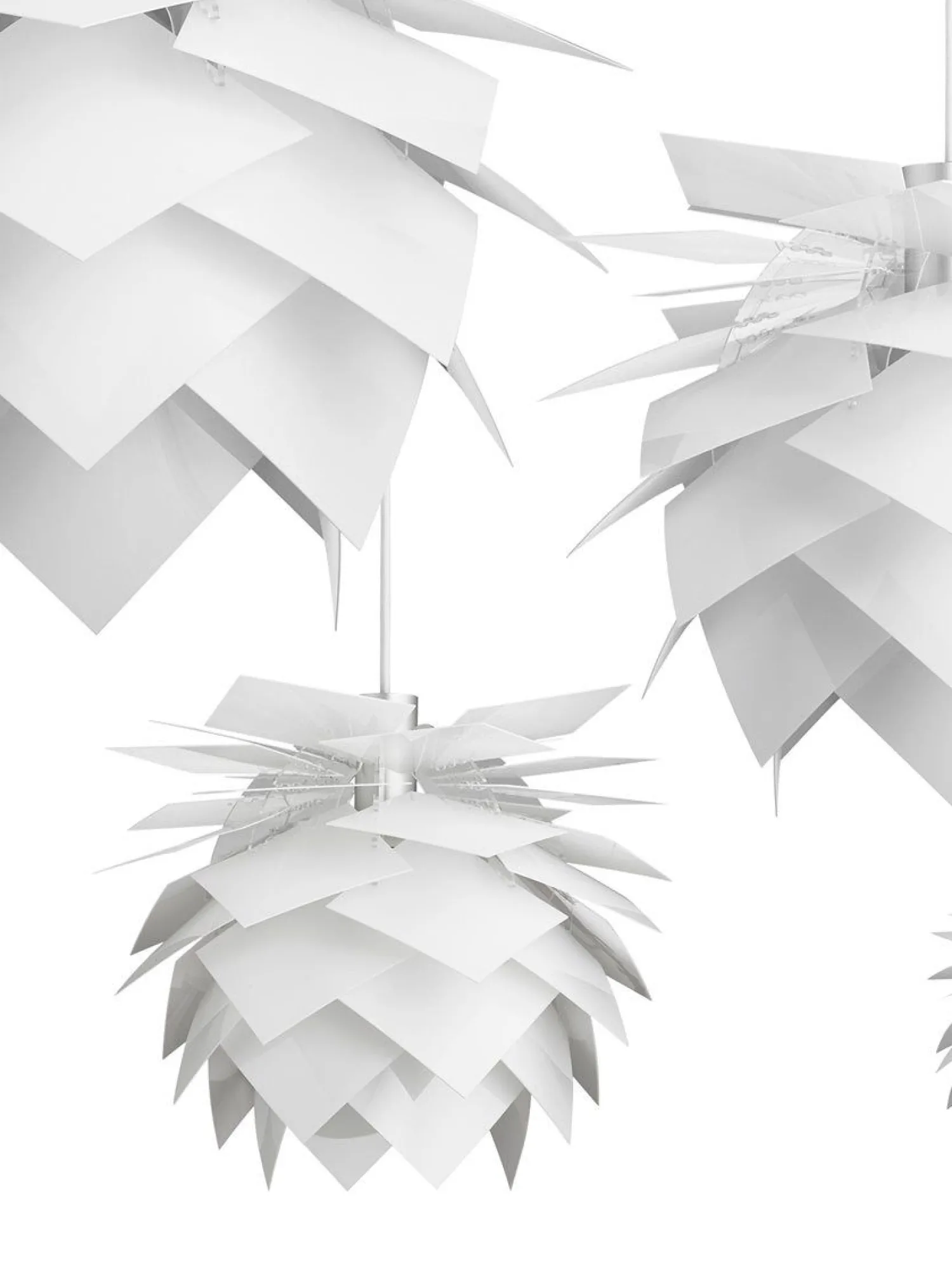 Discount Dyberg Larsen - PineApple Pendel Lampe - Small - Hvid, 30 x 35 x 35 cm