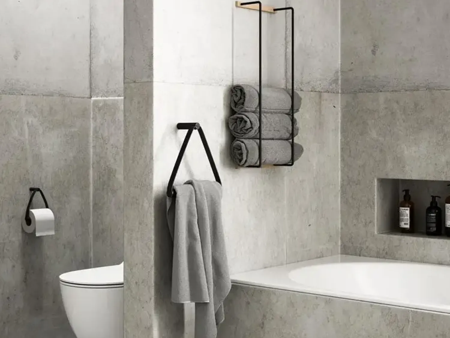 Clearance By Wirth Ekta Living - Håndklædeholder - Towel Rack - Olieret Eg
