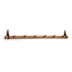 Best By Wirth Ekta Living - Knagerække i røget eg - 6 knager - 80 cm