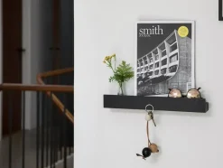 Sale By Wirth Ekta Living - Knivmagnet Hylde - Magnet Shelf - Sort Eg - 40 cm