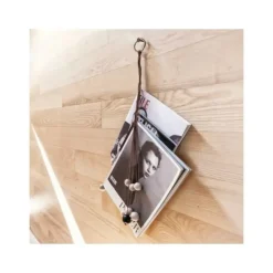 New By Wirth Ekta Living - Magasinholder - Hang Out - Sort læder