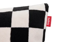 Clearance Fatboy - Teddy pude - Chess Black Ecru - sort ternet - 50x50 cm