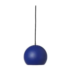 Best Frandsen Lighting - Ball pendel - koboltblå mat (Ø 18 cm) med sort ledning