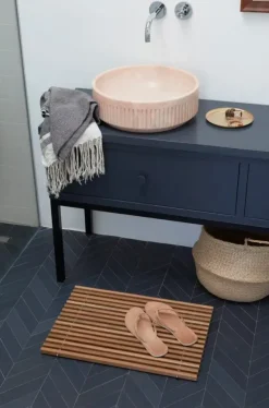 Hot ​​​​​​​Fritz Hansen Fritz Hansen - Baderumsmåtte i Teaktræ - 58x40 cm