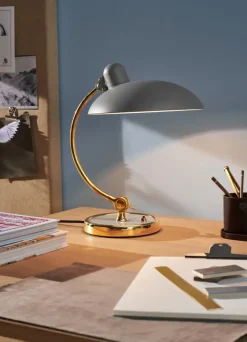 Outlet Fritz Hansen - Bordlampe - Kaiser Idell 6631-T - Mat Grå/Messing