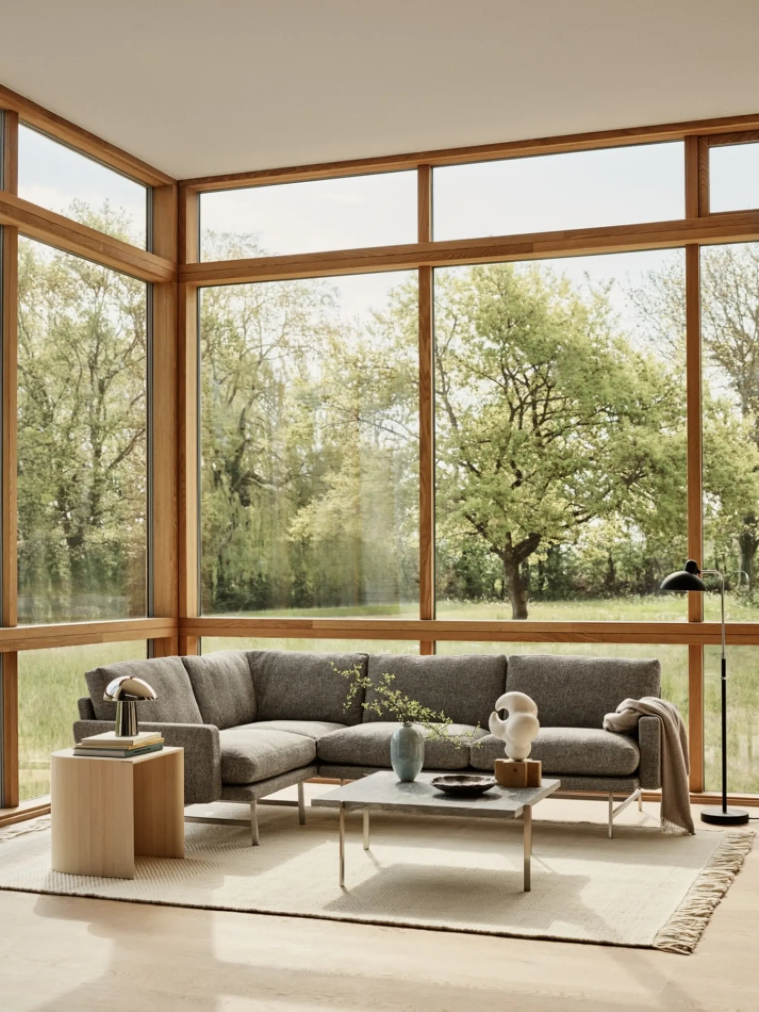 Outlet Fritz Hansen - Bordlampe - Night Owl Steel - Børstet Stål
