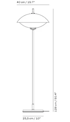 Online Fritz Hansen - Gulvlampe - Clam - Opal/Messing - Ø40