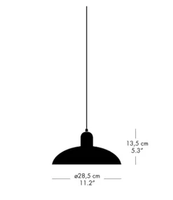 Outlet Fritz Hansen - Kaiser Idell 6631-P - Pendel - Rød - Krom