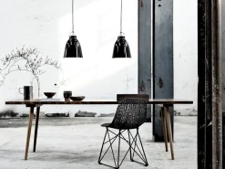 Outlet Fritz Hansen - Loftlampe - Caravaggio - Sort/Sort - P2 Medium - Sort ledning 3m