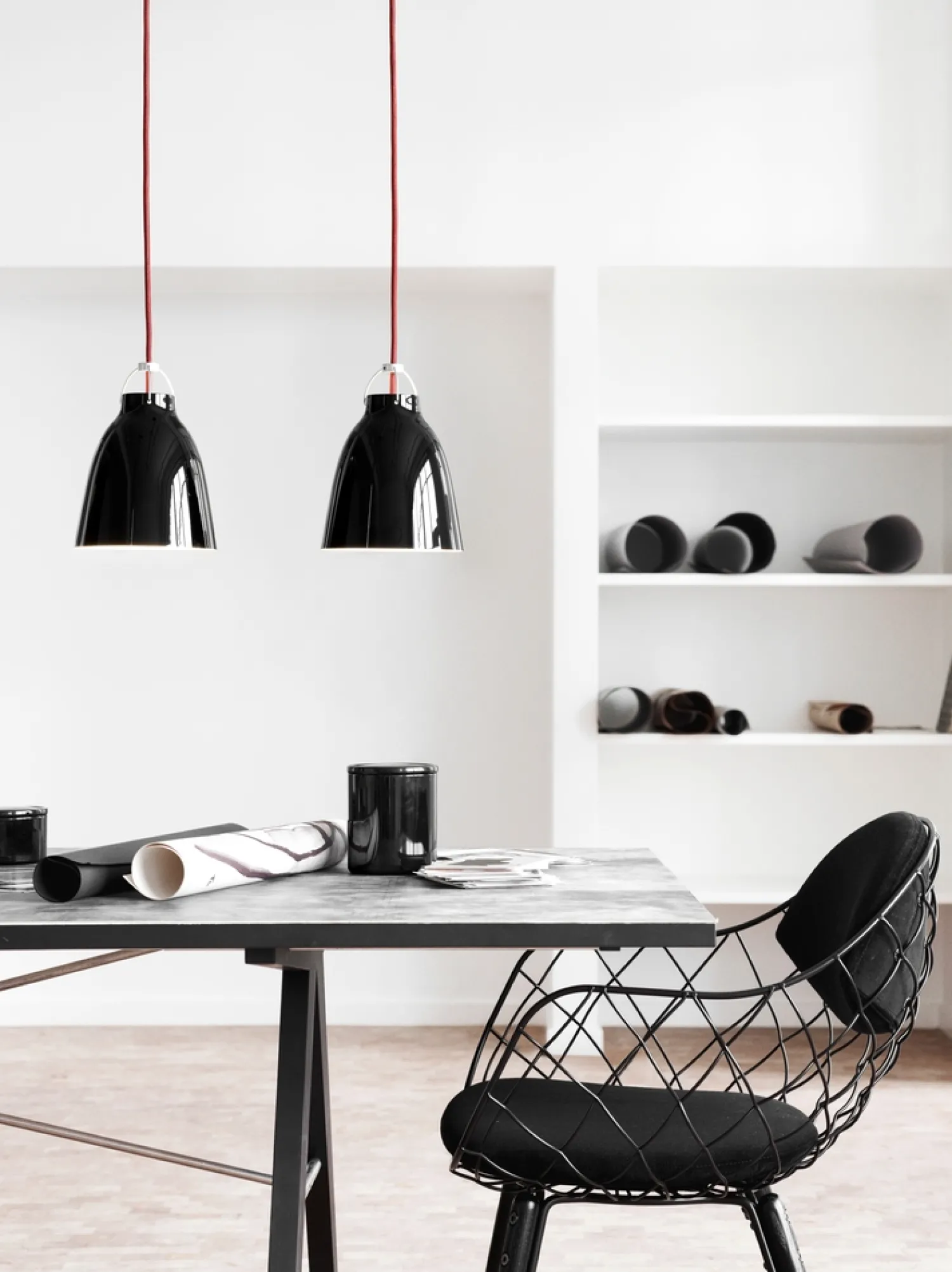 Hot Fritz Hansen - Loftlampe - Caravaggio - Sort - P1 Small
