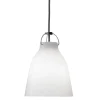 New Fritz Hansen - Loftlampe - Caravaggio Opal - P1 Small - Silver ledning 3m