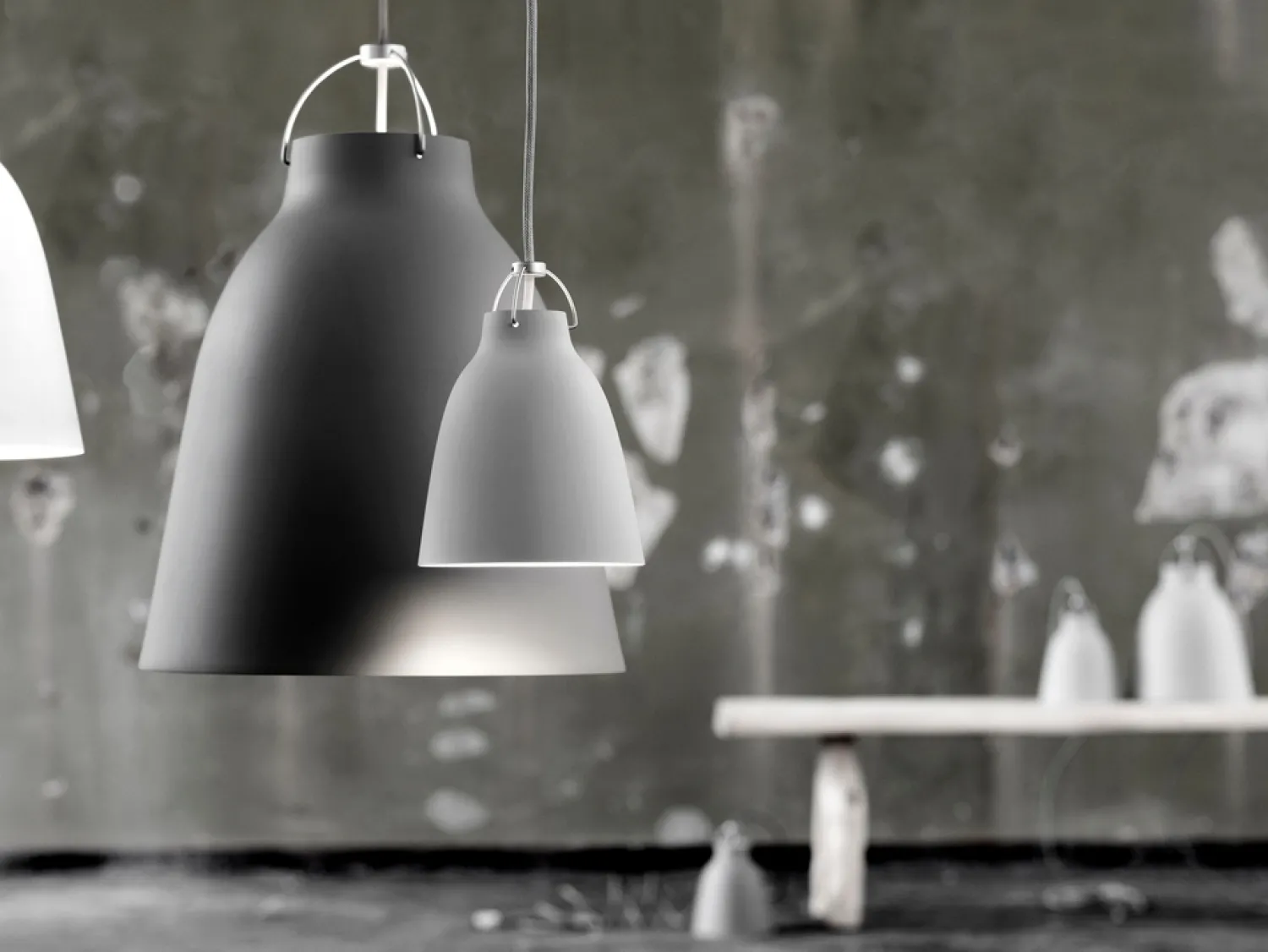 Online Fritz Hansen - Loftlampe - Caravaggio Matt - Hvid - P2 Medium