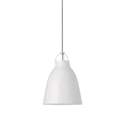 Sale Fritz Hansen - Loftlampe - Caravaggio - Hvid - P2 Medium - Grå ledning 3m