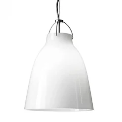 Outlet Fritz Hansen - Loftlampe - Caravaggio Opal - P2 Medium - Silver ledning 3m