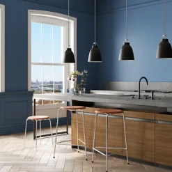 Clearance Fritz Hansen - Loftlampe - Caravaggio™ Matt - Sort - P1 Small